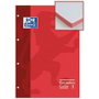 Oxford Recambio de Bloc Tapa Blanda A4+ 80 Hojas Cuadriculado Rojo